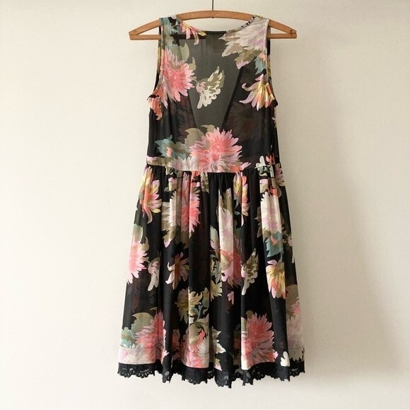 Anthro Maeve Floral Violetta Babydoll Dress XS - Picture 5 of 6